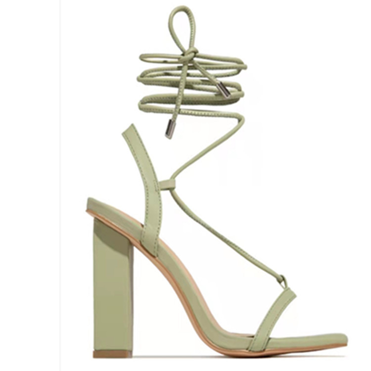 European and American sexy fashion show waterproof platform, large-sized open-toe high-heeled sandals for women, thick-heeled cross-laced women's sandals Item Picture
