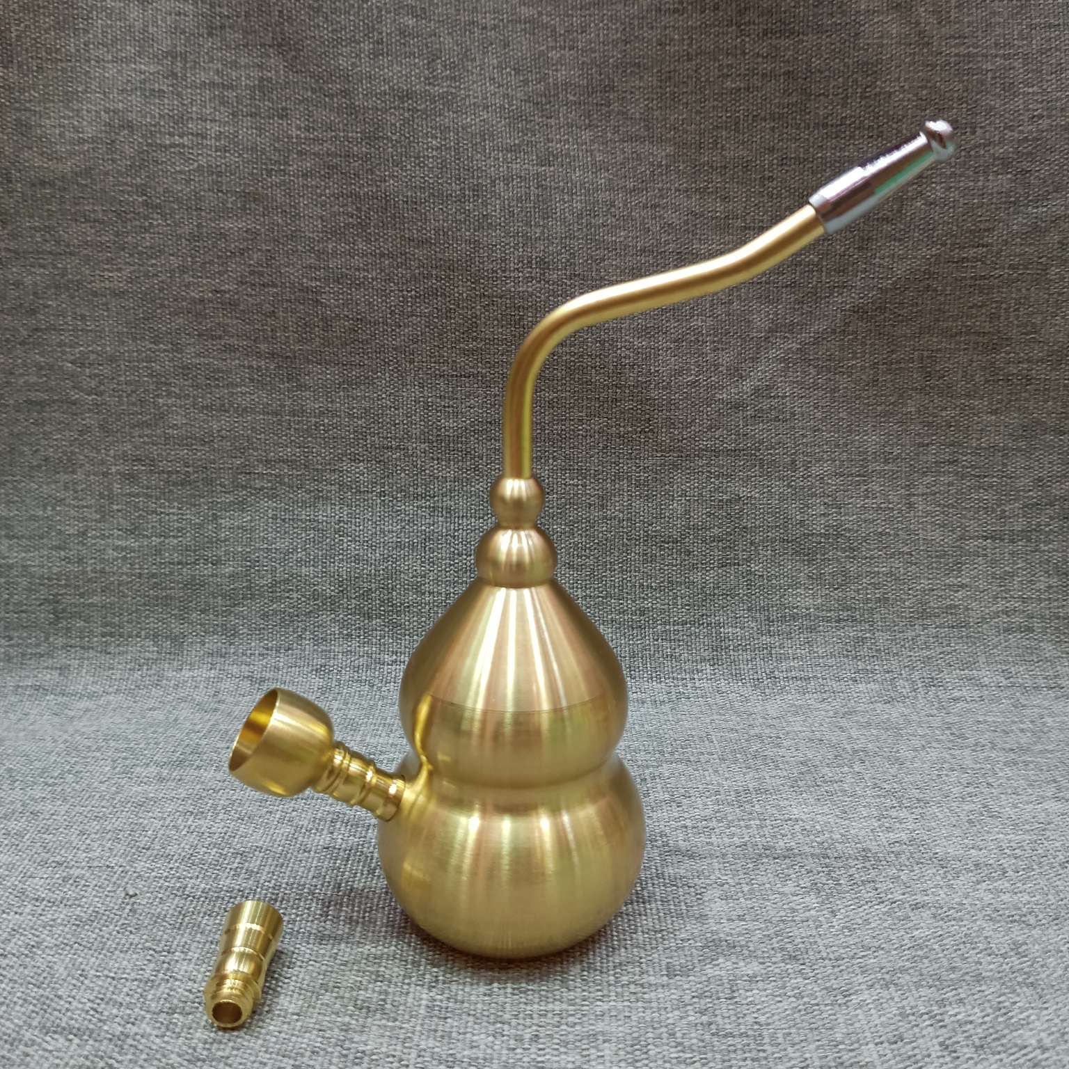 Zhonggong Craft Baifu Dual-purpose brushed water-filtering Pipe Portable hookah detail image 2