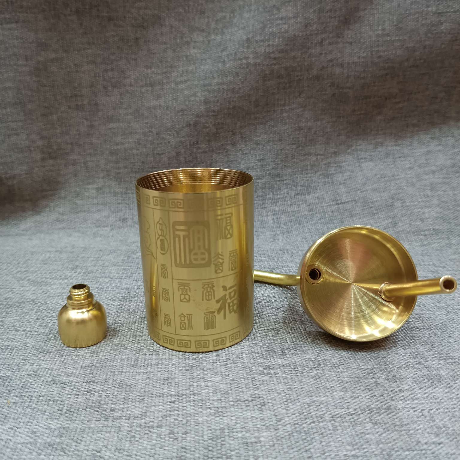 Zhonggong Craft Baifu Dual-purpose brushed water-filtering Pipe Portable hookah detail image 9