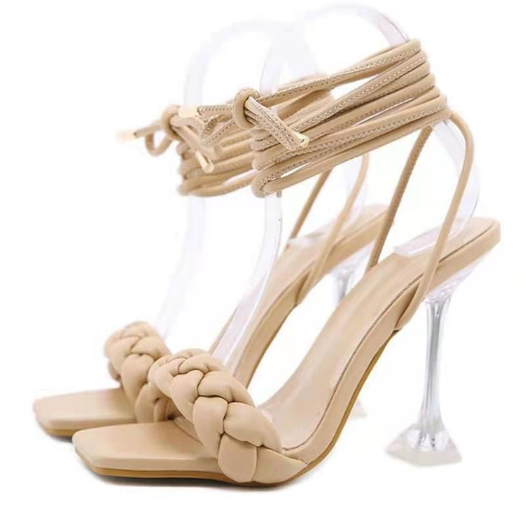 2021 new summer women's shoes for European and American trade, Amazon, AliExpress, wish, cross-border large-sized sandals, summer high heels details Picture