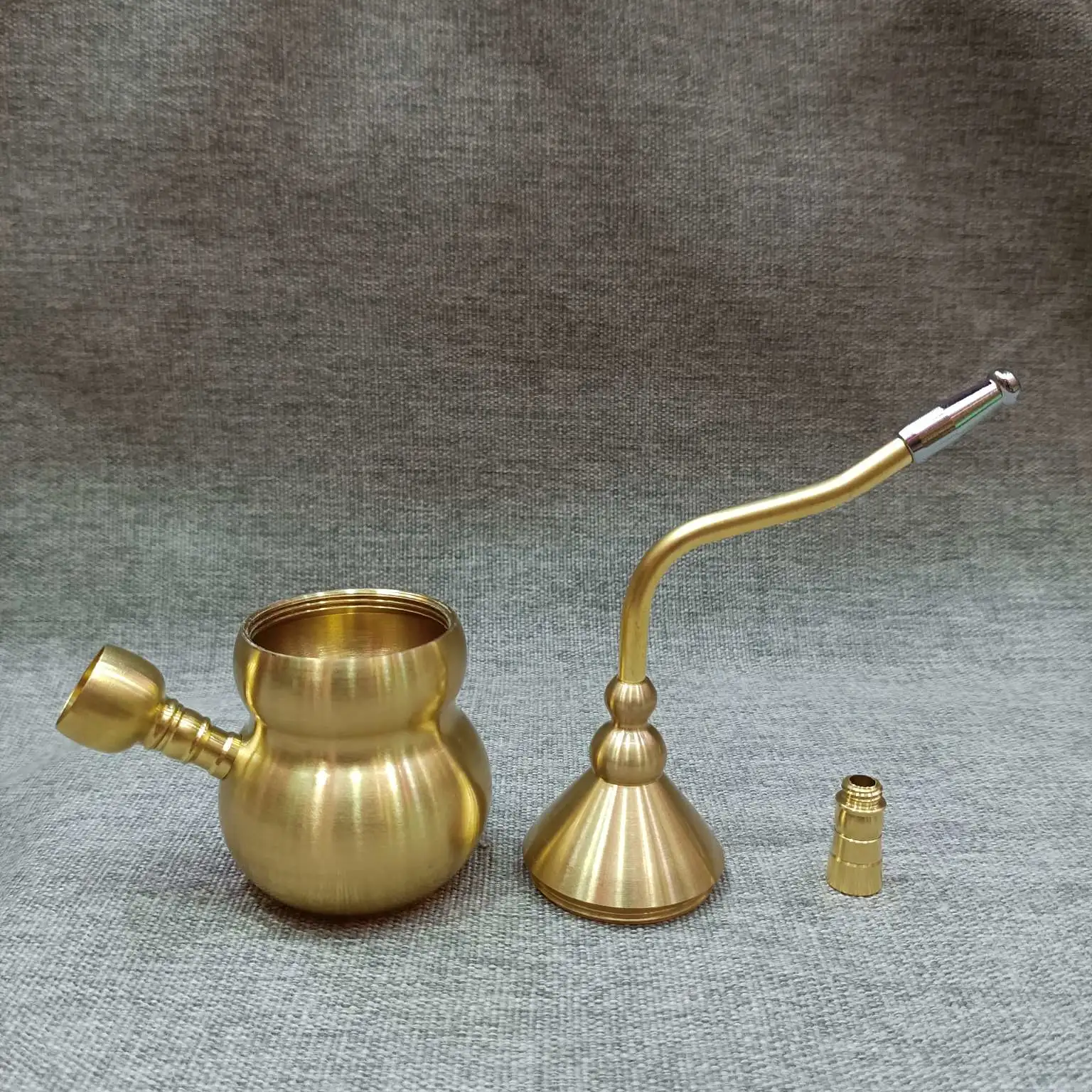 Zhonggong Craft Baifu Dual-purpose brushed water-filtering Pipe Portable hookah detail image 3