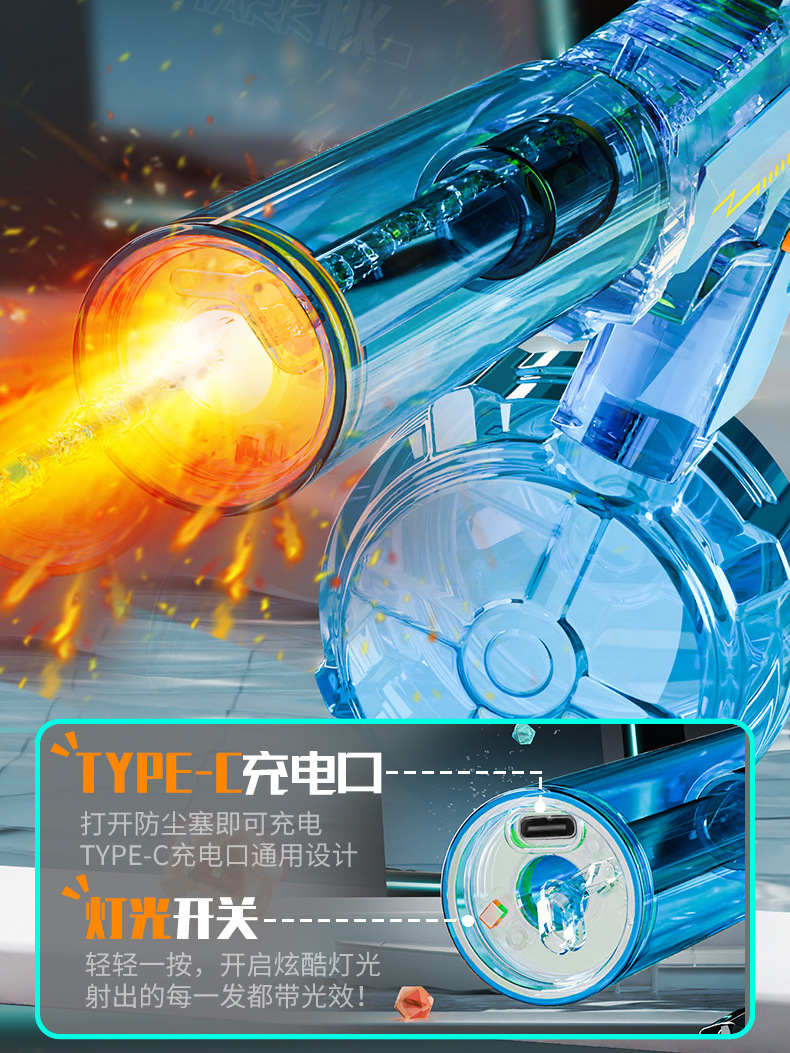 跨境新款沙鹰电动连发水枪大容量双模式泼水节户外戏水玩具水枪详情14