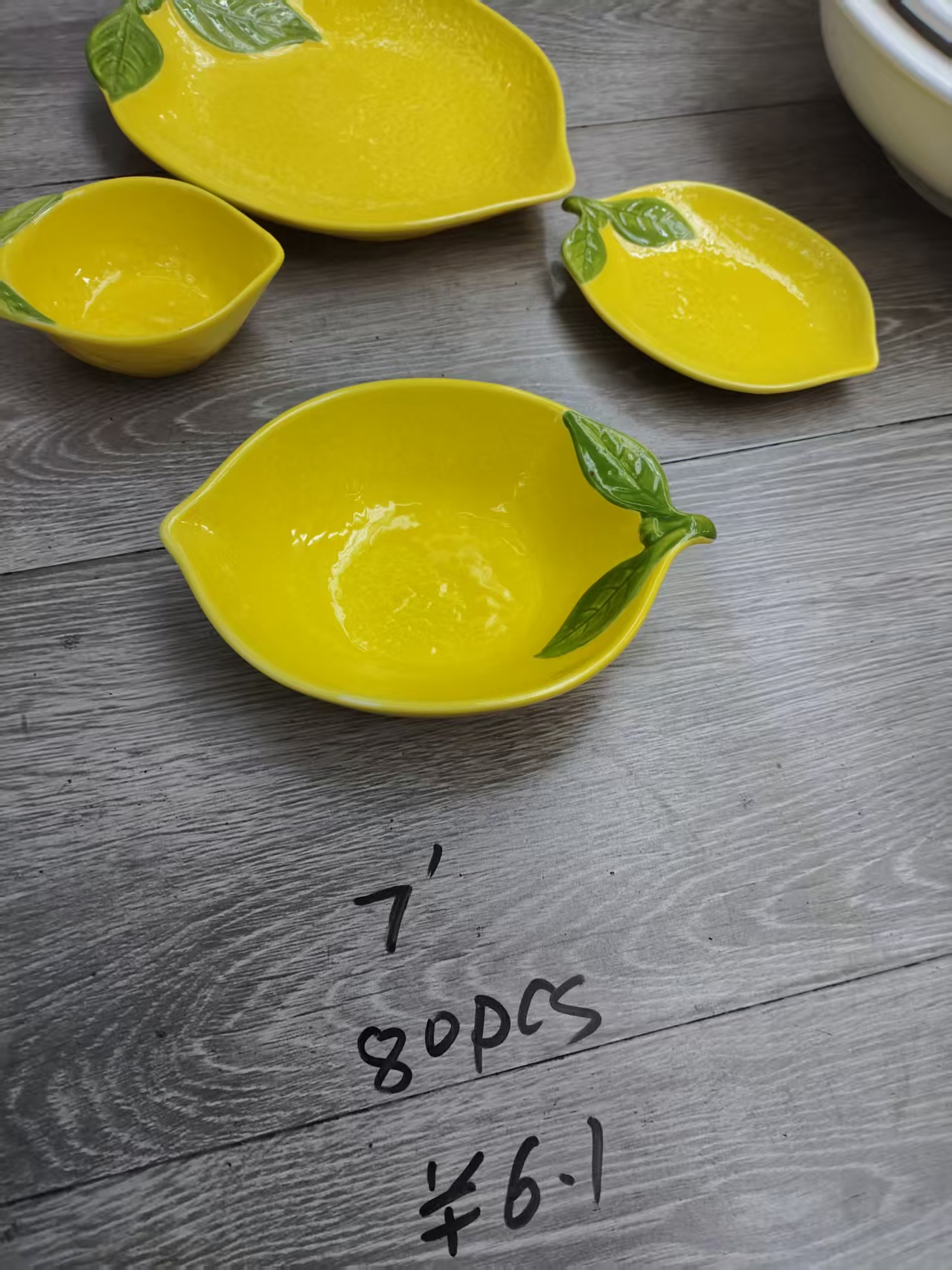 7-inch ceramic lemon bowl, ceramic lemon bowl, ceramic fruit bowl, lemon tableware Item Picture