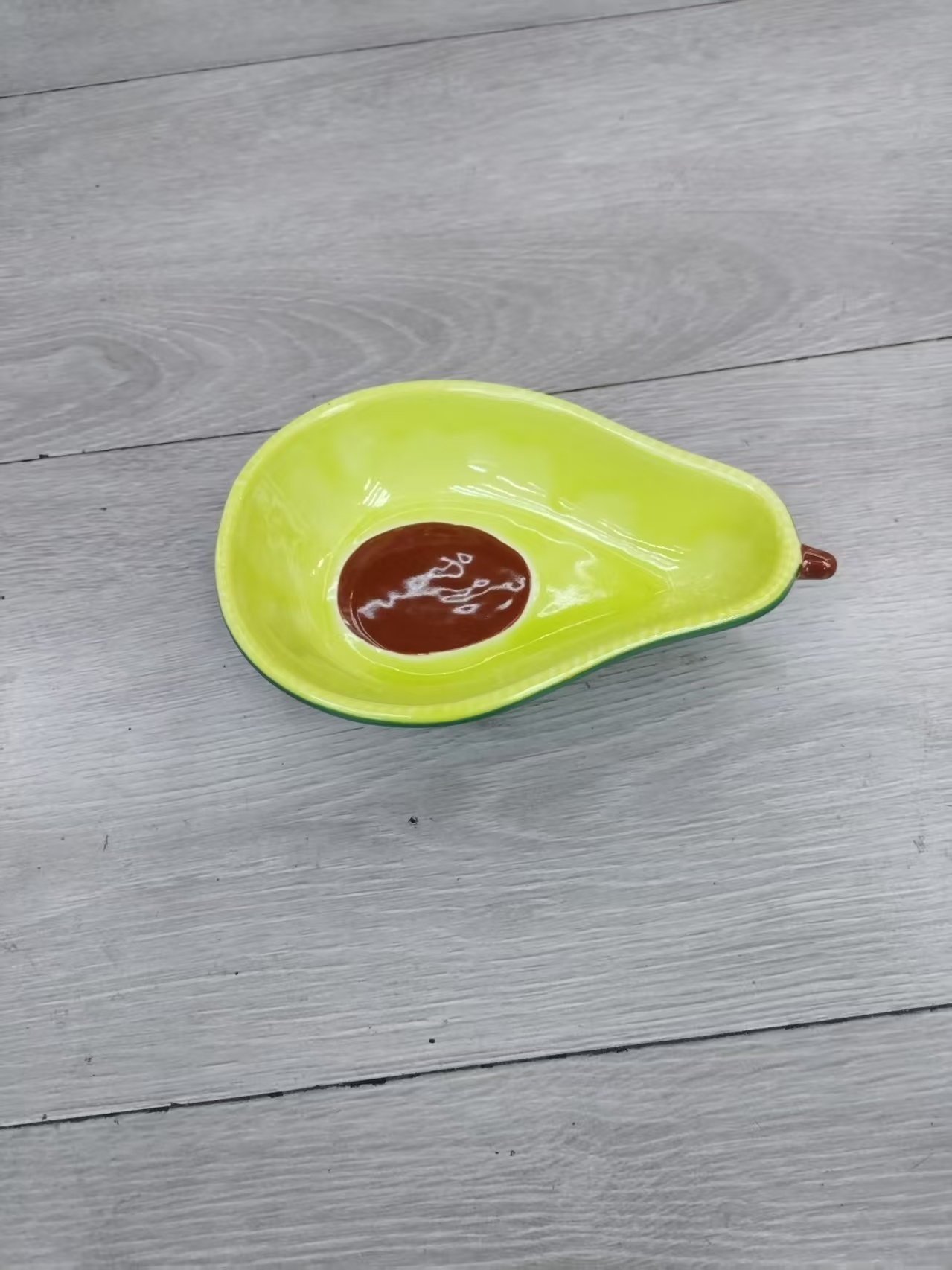 Ceramic avocado plate, ceramic fruit plate, 6-inch ceramic avocado plate Item Picture