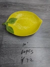 Ceramic fruit plate, ceramic lemon plate, ceramic lemon dish, 10-inch lemon plate, lemon plate Item Picture