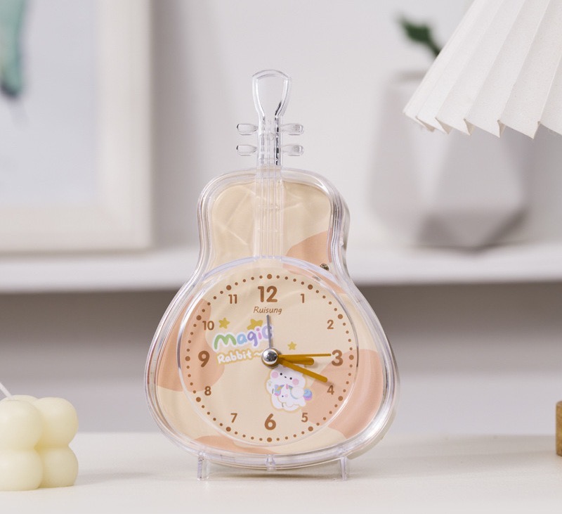 Wholesale cartoon alarm clocks with night lights, violin alarm clocks, children and students' special clocks, cute silent alarm clocks, popular online alarm clocks, cooking timers, alarm clocks, table clocks and wall clocks detail image 6