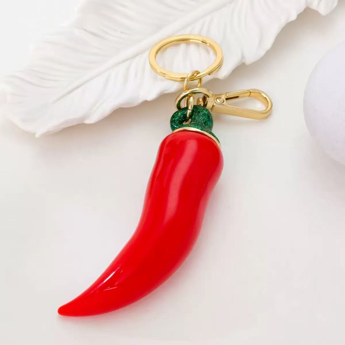 亚马逊爆卖新款辣椒钥匙扣挂件包挂钥匙时尚网红挂件DIY配件时尚详情1