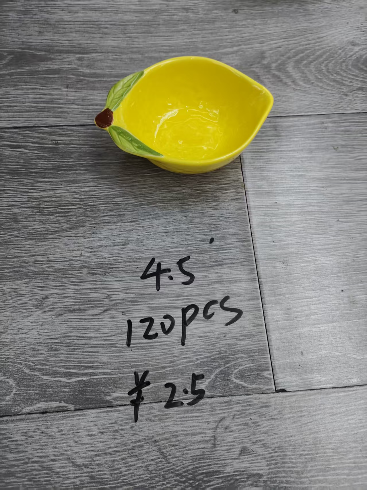 Ceramic lemon plate, ceramic fruit plate, 4.5-inch lemon small bowl, lemon bowl, seasoning bowl Specification image