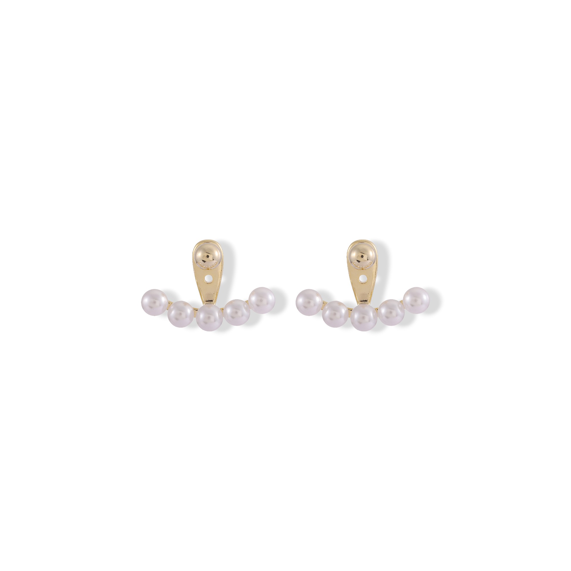 Xuhui brand exquisite and light luxury copper plated with real gold and zircon inlaid 925 silver needle DIY stud earrings Item Picture