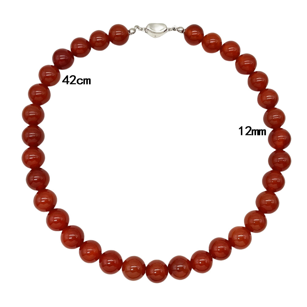 新中式玛瑙玉髓项链翡翠色系显白国风串珠锁骨链元宝扣高级感饰品测试1