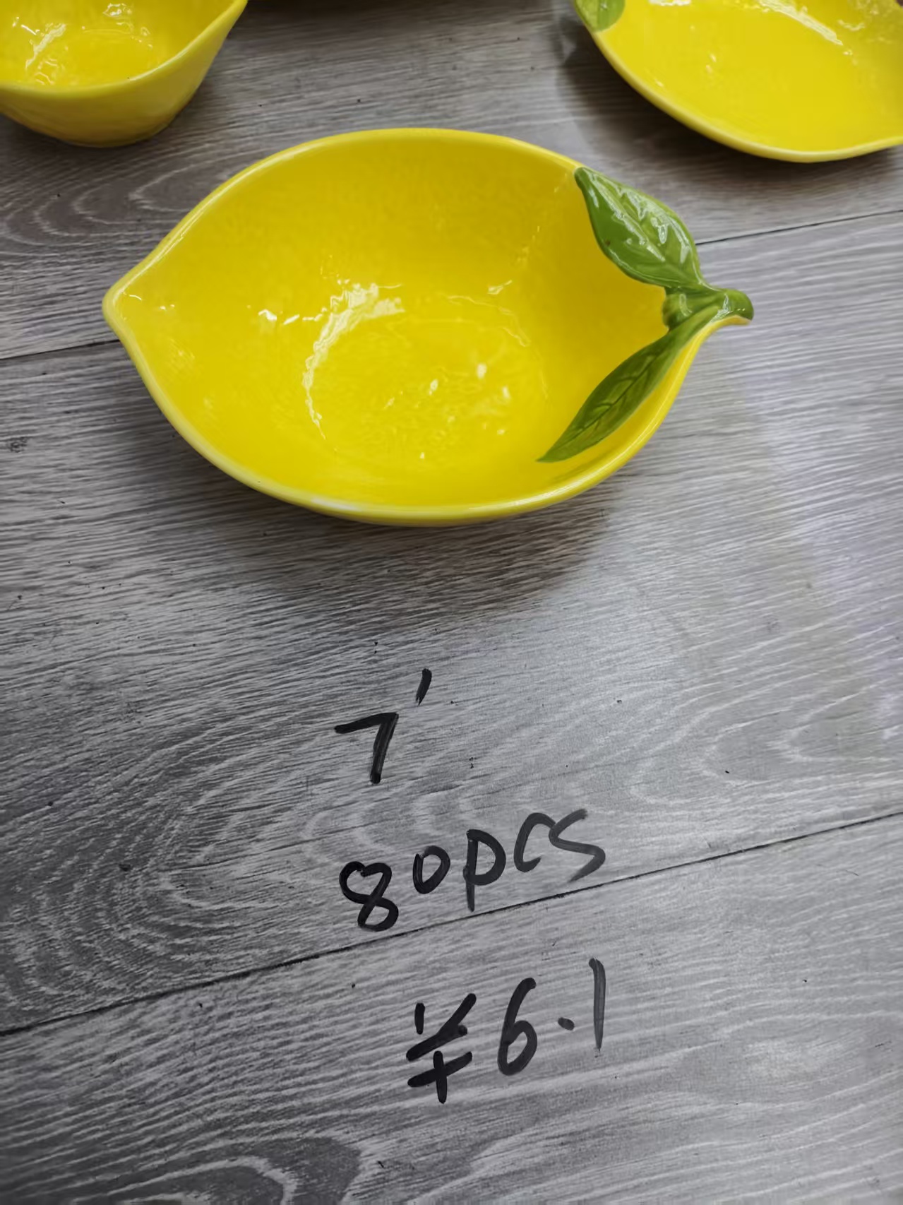 7-inch ceramic lemon bowl, ceramic lemon bowl, ceramic fruit bowl, lemon tableware Specification image