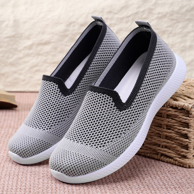Women's summer shallow-mouthed cross-border women's shoes, single shoes, one-foot mom shoes, casual shoes, soft-soled, not tiring to the feet, flat shoes details Picture