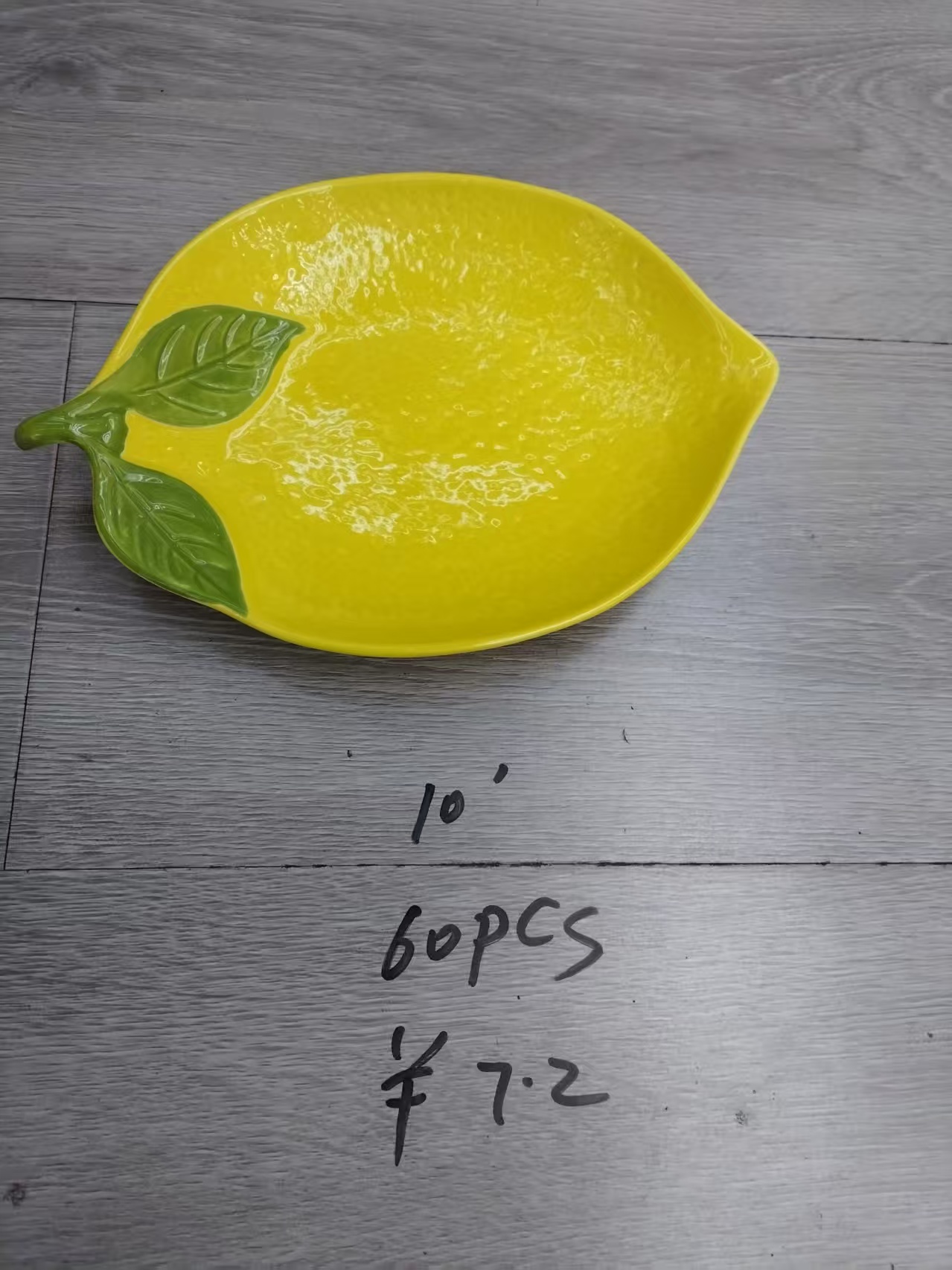 Ceramic fruit plate, ceramic lemon plate, ceramic lemon dish, 10-inch lemon plate, lemon plate Application Scenario