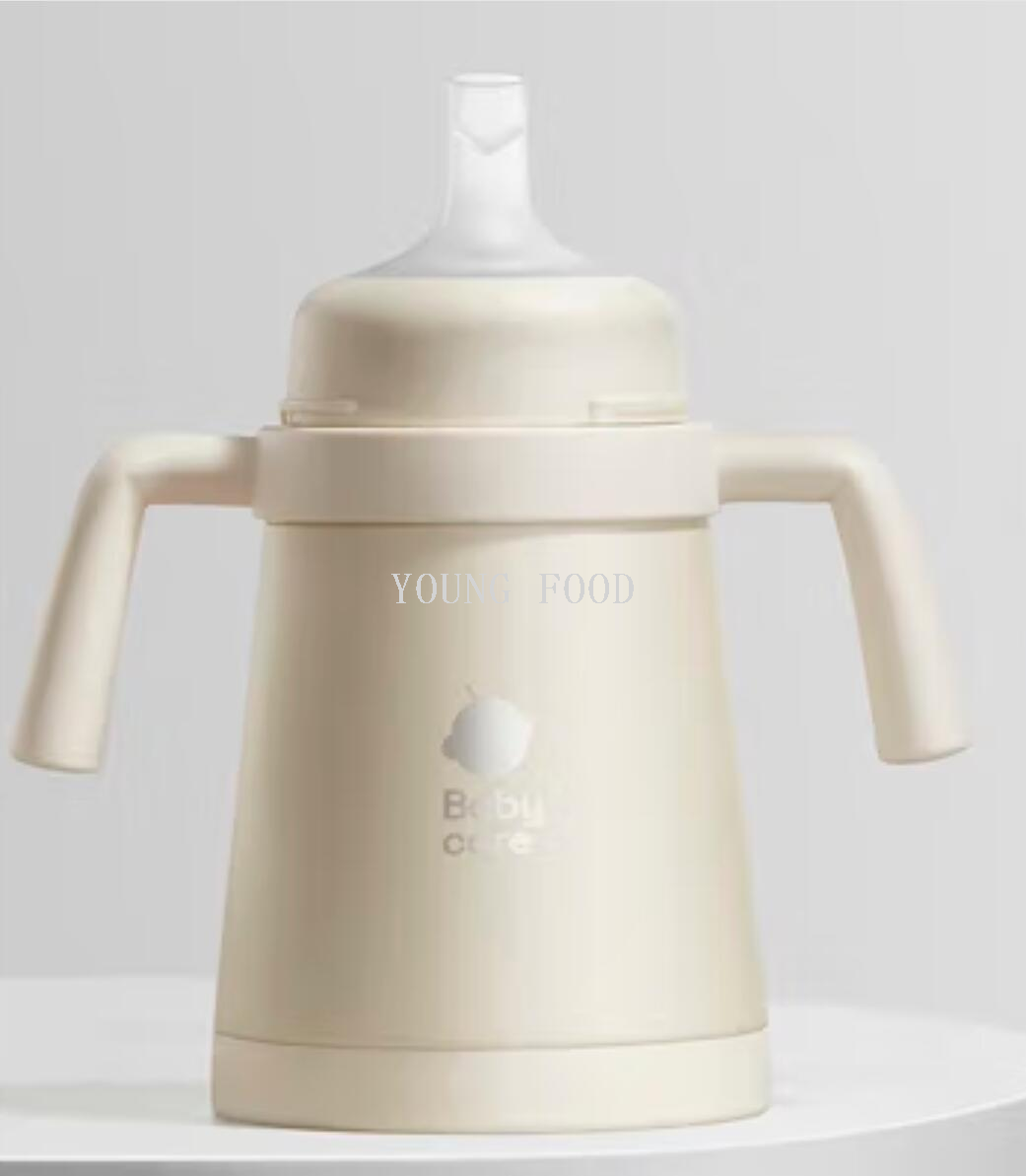 包邮！babycare小月龄歪头仿母乳防呛保温杯-300ml-里瑟米-内钛款详情8