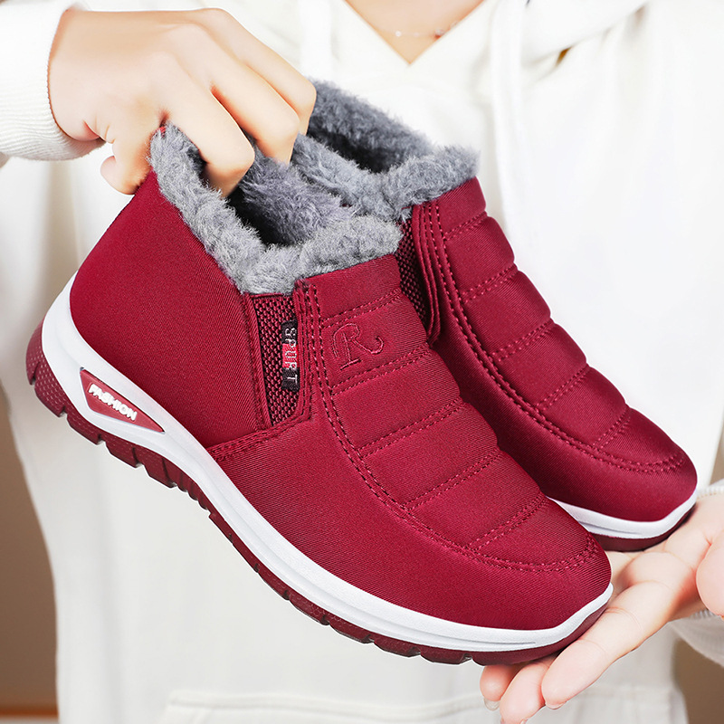Winter cross-border temu cotton boots wholesale, men's and women's thickened ankle boots, one foot outdoor sports snow boots full figure