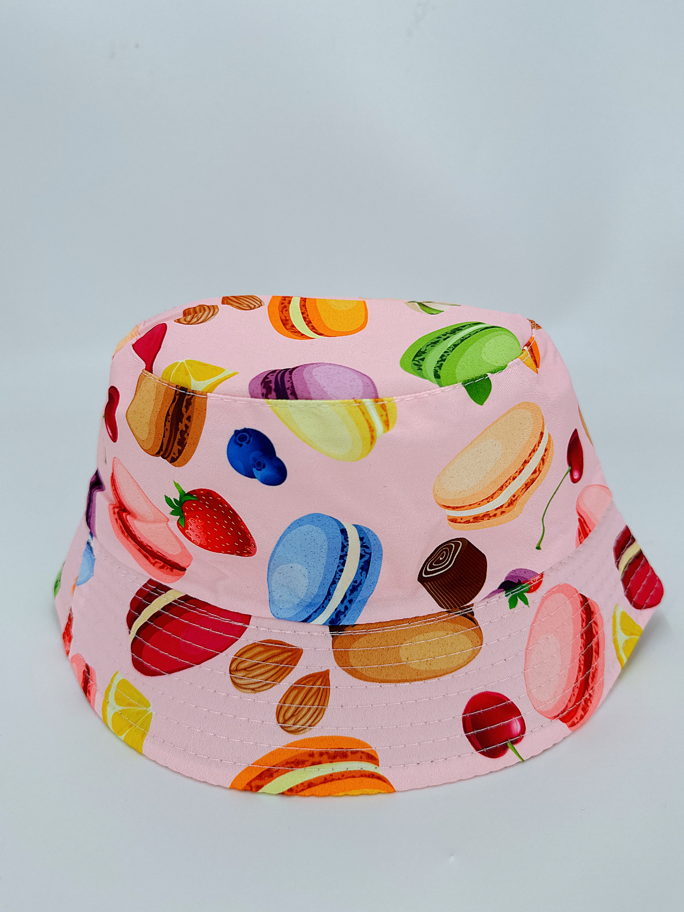 Spring and summer new Hamburg multi-printed double-sided fisherman's hat, cute cartoon, versatile, outdoor sun protection and sun protection, foldable for easy carrying, unisply-style, both pier circumference 54CM fisherman's hat details Picture
