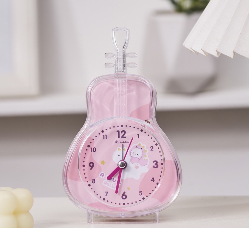 Wholesale cartoon alarm clocks with night lights, violin alarm clocks, children and students' special clocks, cute silent alarm clocks, popular online alarm clocks, cooking timers, alarm clocks, table clocks and wall clocks detail image 5