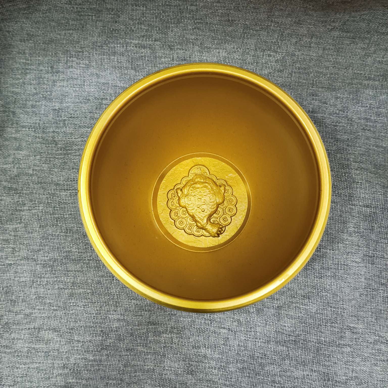 Zhonggong Craft Copper Bai Fu Rice Jar 11.5 cm Handicraft Study and Office Decoration detail image 5