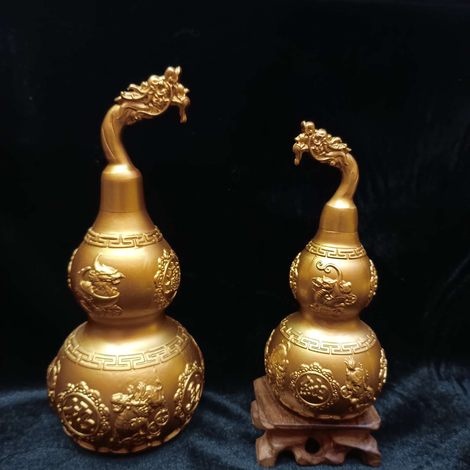 Zhonggong Craft three-dimensional dragon Head, wealth-attracting PI Xiu, gourd, copper handicrafts, desktop, living room and office ornaments detail image 5