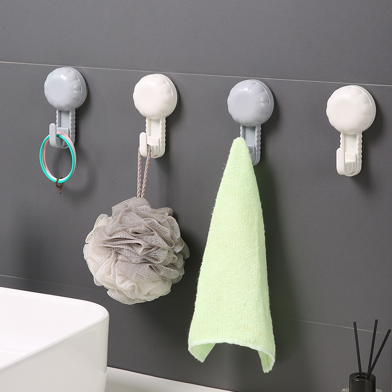 吸盘旋转挂钩免打孔强力无痕可拆卸厨房浴室多功能收纳壁挂置物架 挂钩无痕挂钩袜子钩子门后挂钩挂钩金属s形产品图