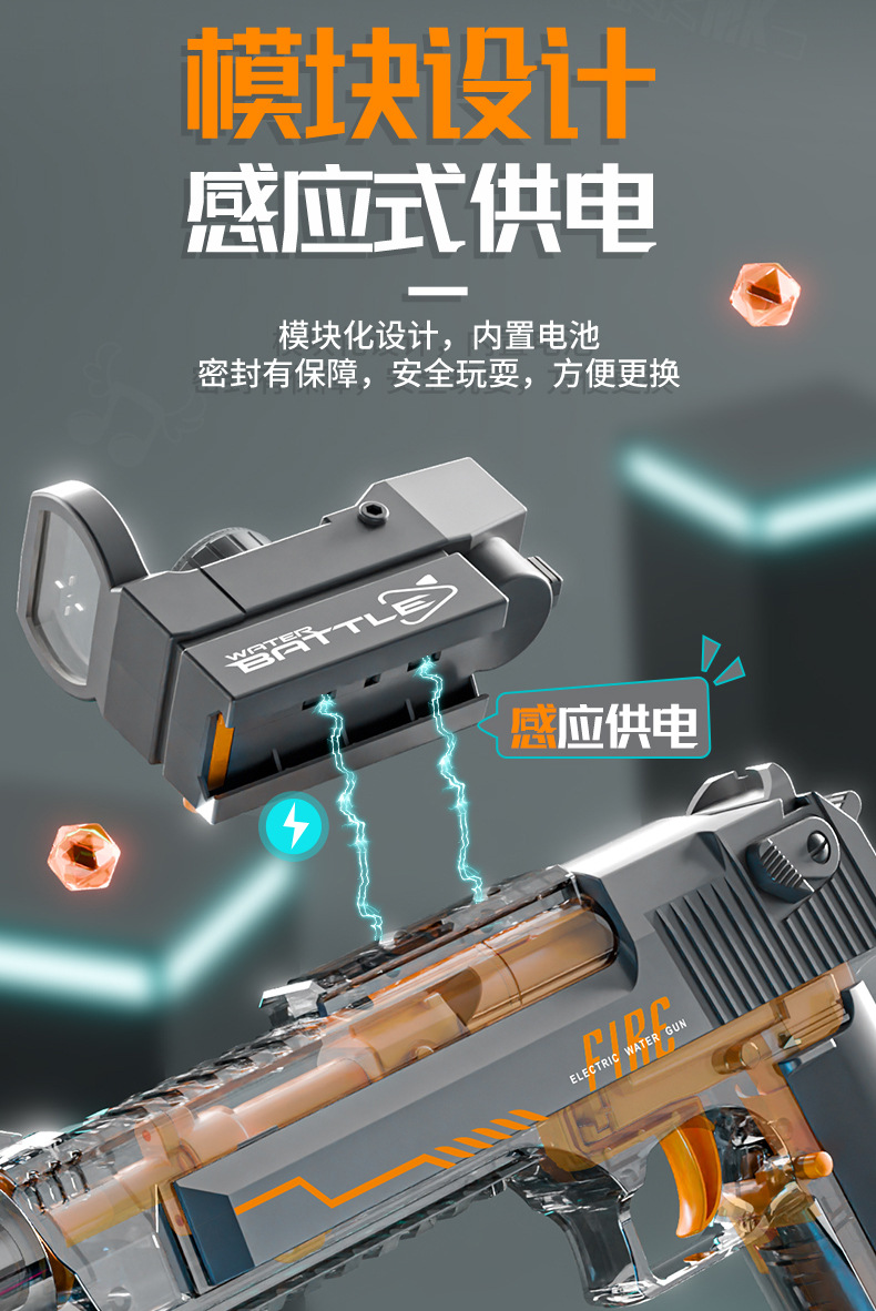 跨境新款沙鹰电动连发水枪大容量双模式泼水节户外戏水玩具水枪详情18