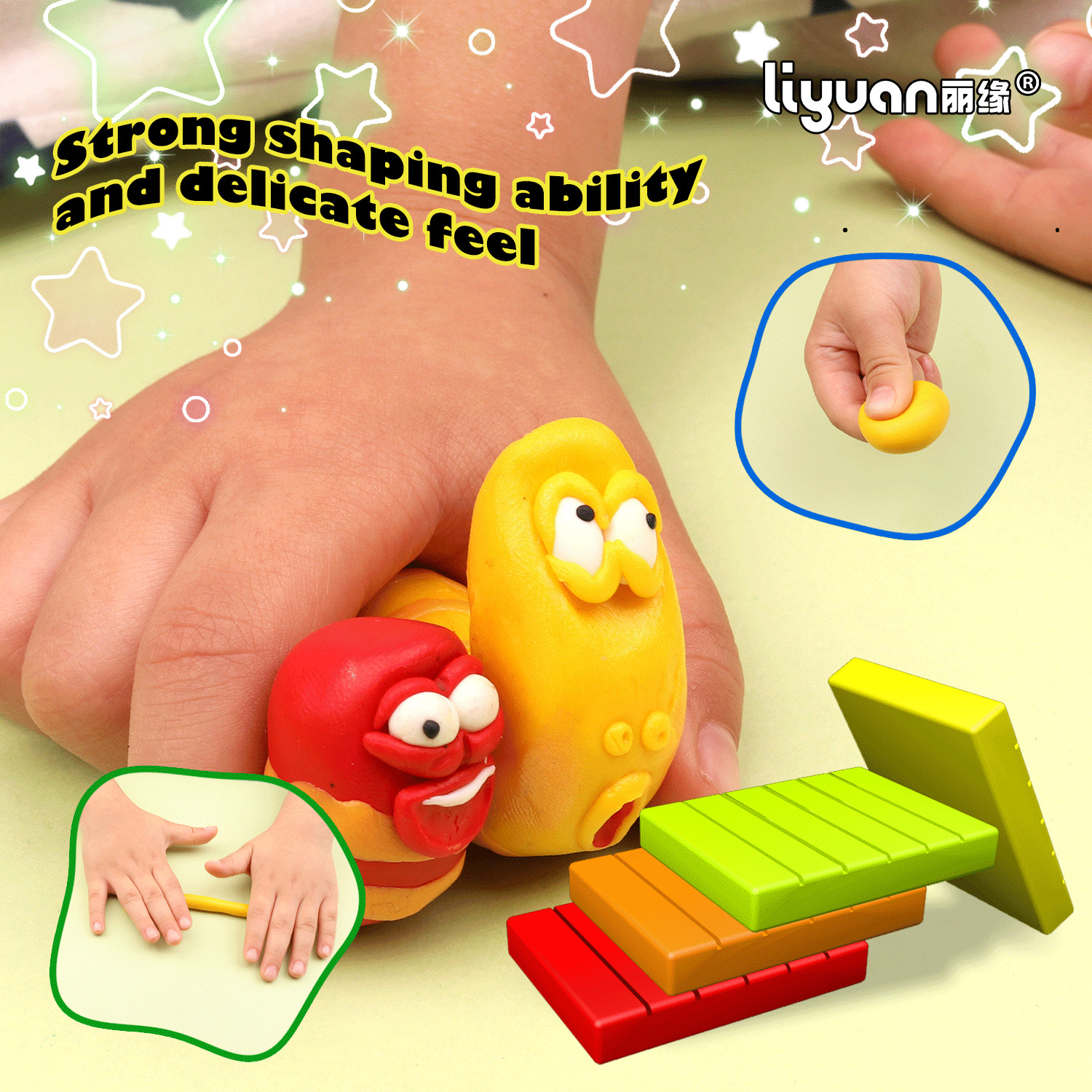 Wholesale of 100g soft clay children's diy colored clay and plasticine toys in 10 or 24 colors polymer clay details Picture