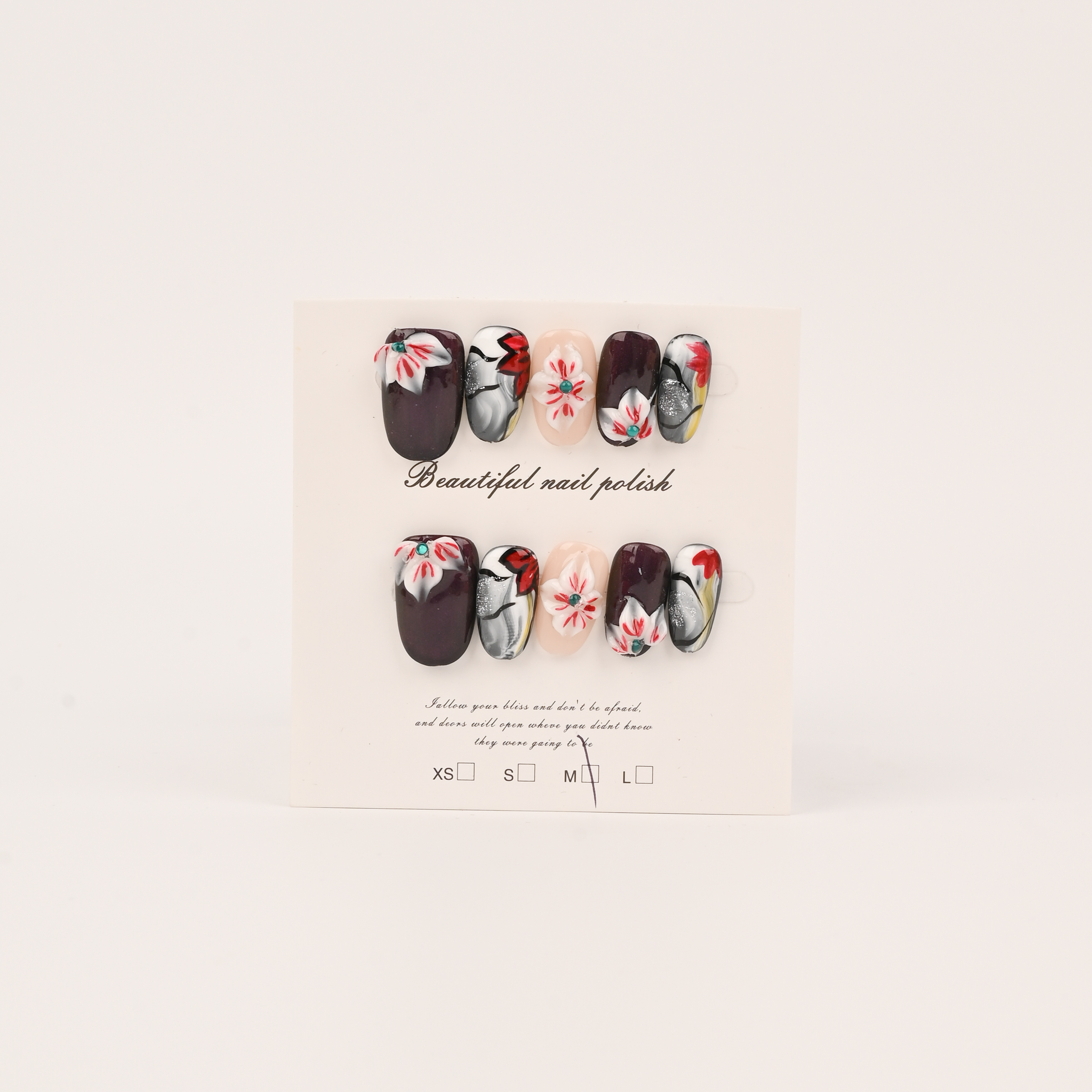 纯手工穿戴甲爆款雕花手绘光疗甲新款美甲甲片穿戴式美甲成品