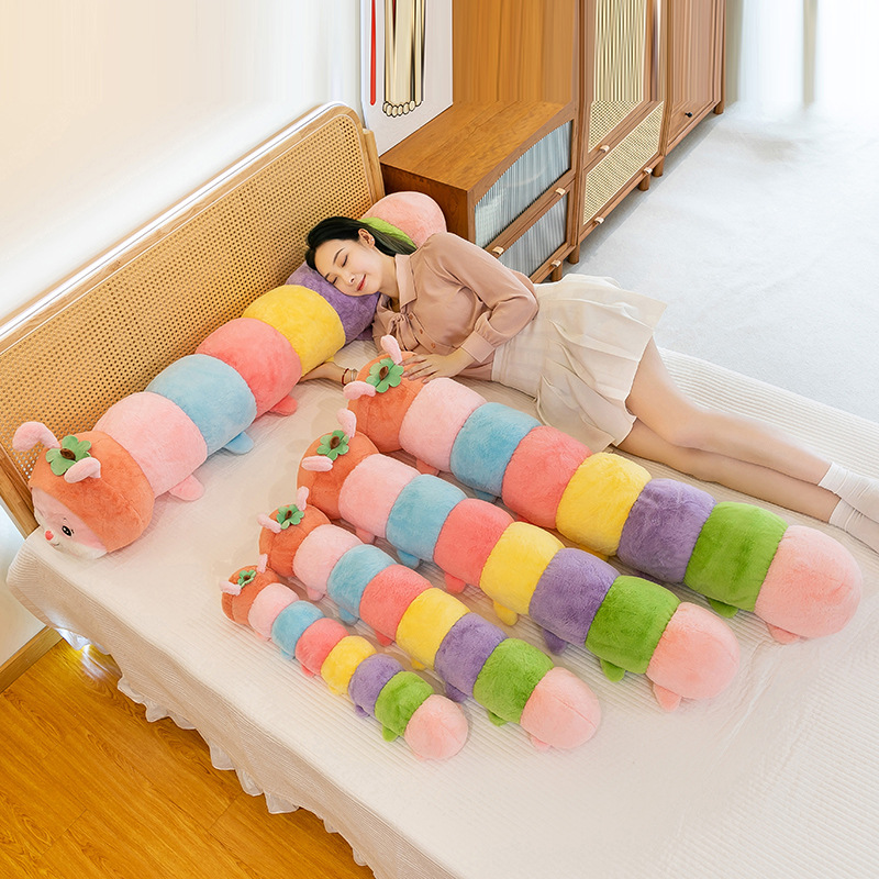 Cute caterpillar doll, sleeping leg rest pillow, plush toy, sleeping backrest doll, birthday gift Application Scenario