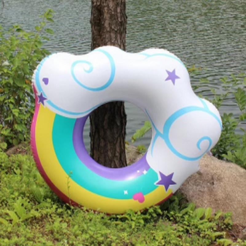 PVC inflatable float 90-180, popular fruit ring fishtail swimming ring, adult yacht water swimming ring wholesale details Picture