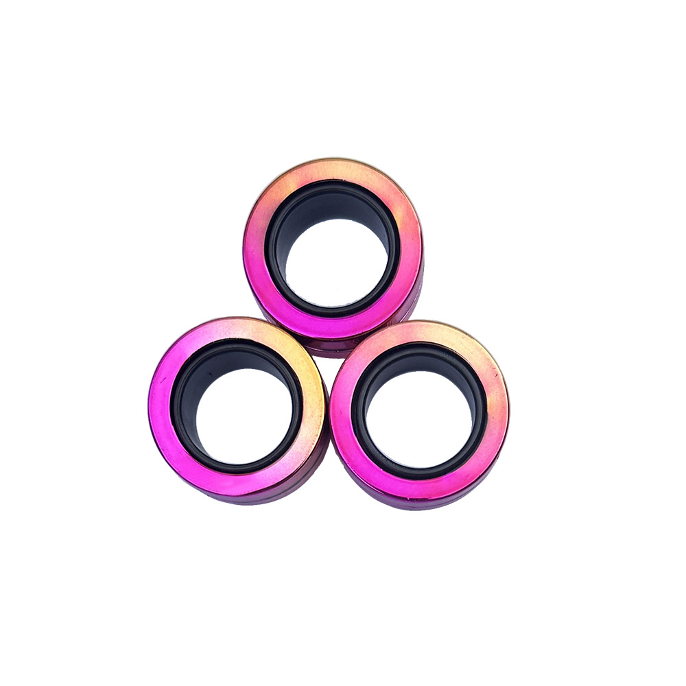 Cross-border stress-relieving magnetic wristband gyroscope rotating colorful fingertip gyroscope crystal ring adult creative stress-relieving toy Item Picture