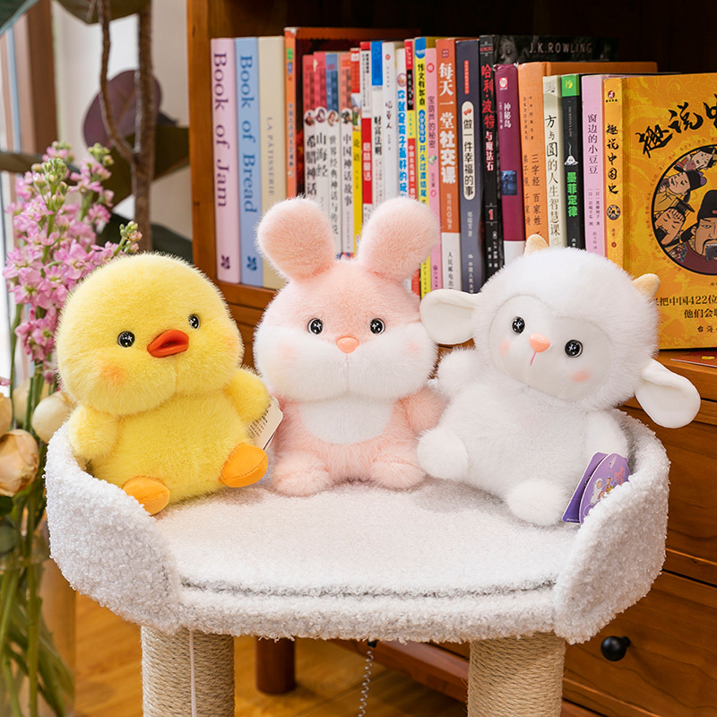 New cute little yellow duck plush toys, cross-border premium furry capybara dolls, children's toys, birthday gifts Specification drawing