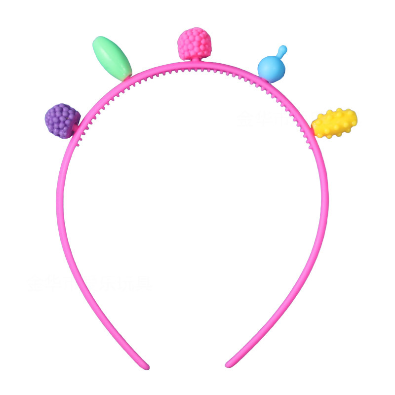 Wholesale of versatile cordless beaded hairpins, DIY toy accessories, children's handcrafted beaded headbands Item Picture