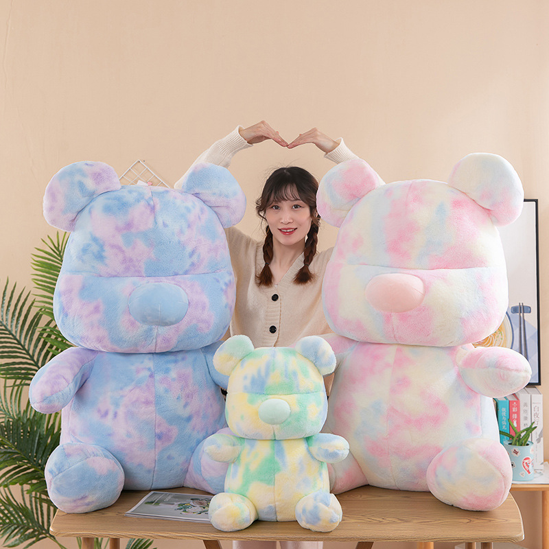 Cartoon violence, colorful bear plush toys, tie-dyed teddy bear dolls, children's birthday gifts, wholesale in the mall Application Scenario