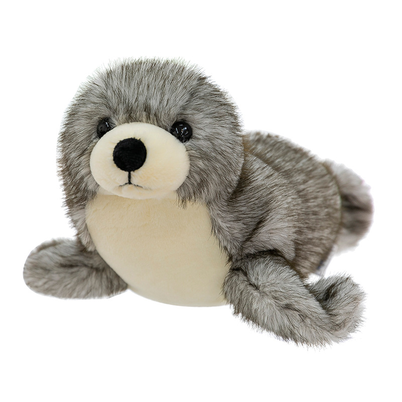 Authentic simulation cute sea lion figurines, zoo cute sea lion dolls, children's plush toys, birthday gifts Item Picture
