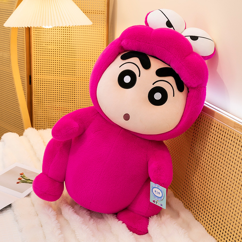 Authentic crocodile costume Crayon Shin-chan plush toys, stuffed pillows, children's birthday gifts, decorative items, anime and trendy toys details Picture