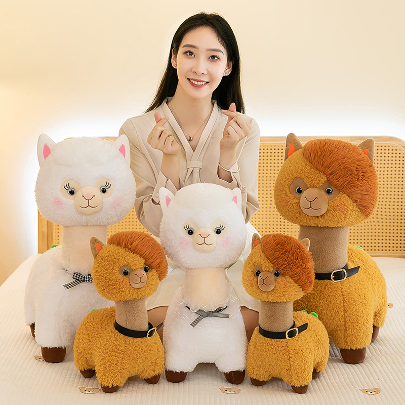 New cross-border cute alpaca wool toy figurines, children's birthday gifts, bed dolls, living room decorations Application Scenario