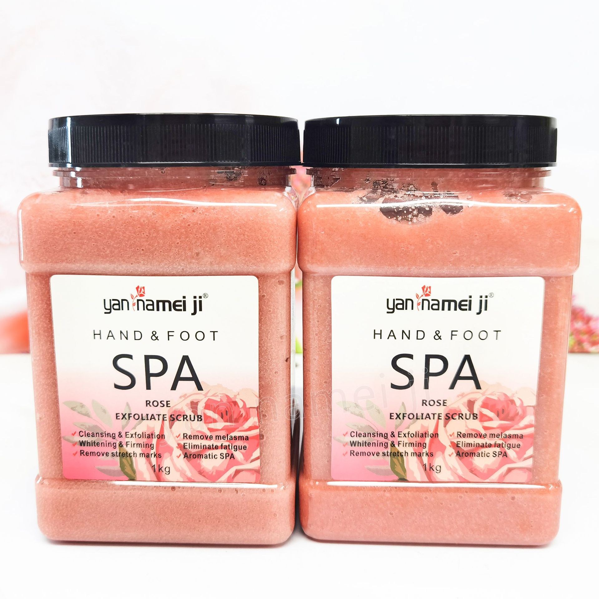 Cross-border 1kg scrub bath salt, hand and foot scrub, exfoliating, deep cleansing, whole body brightening, wet salt in addition full figure