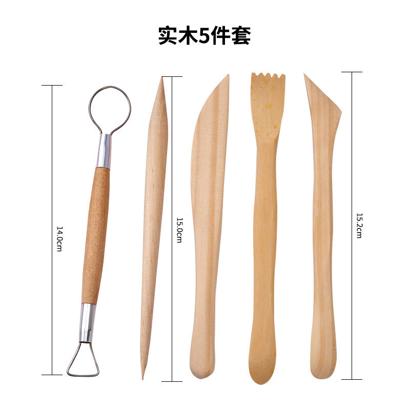 Cross-border best-selling 42-piece set of wooden pottery tools, engraving knives, woodcarving knives, handcrafted clay sculptures, diy pottery tools Application Scenario