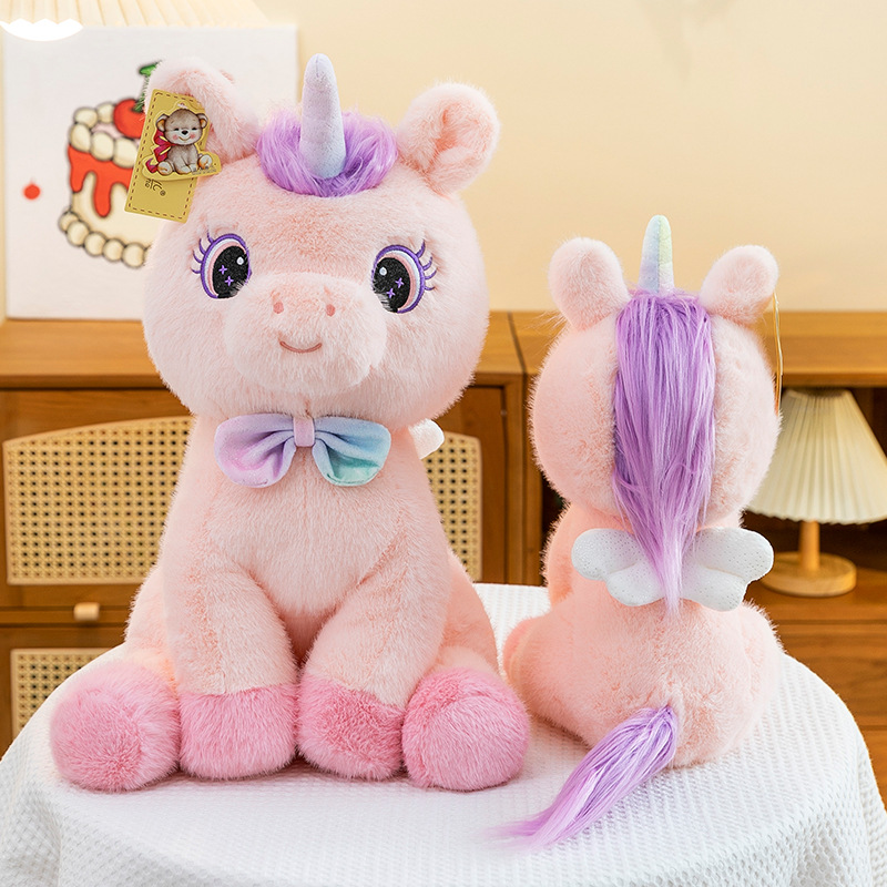 Cross-border new products, foreign trade unicorn dolls, cute little horses, plush toys, cushions, birthday gifts, Amazon wholesale details Picture