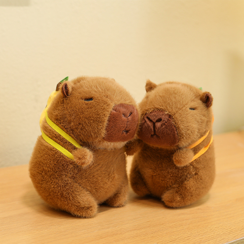 Cross-border new products: The popular Kapipala series of plush toys, fruit backpacks, capybara dolls, and claw machine dolls Specification drawing