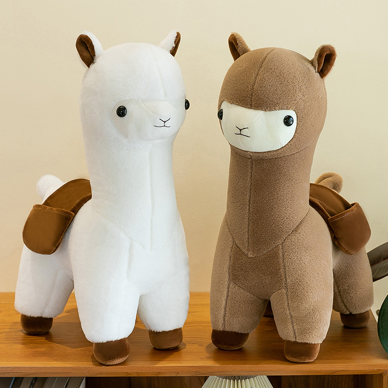 Cross-border alpaca plush toy, cute and creative sleeping pillow, little sheep bed doll, doll lover's gift details Picture