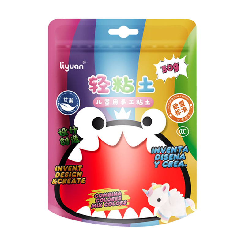 Factory wholesale 50-gram ultra-light clay large packages for children's 12-color and 24-color clay plasticine diy toys Item Picture