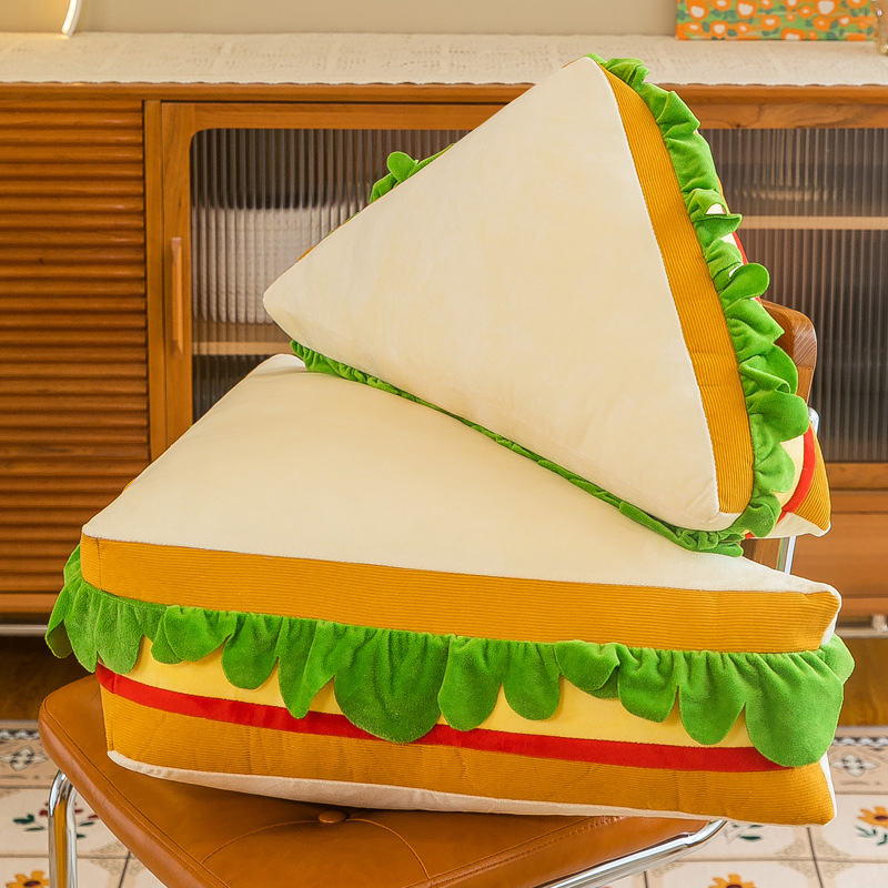 The popular sandwich plush toy pillow, cute cushion doll, birthday gift pillow for children and girls full figure