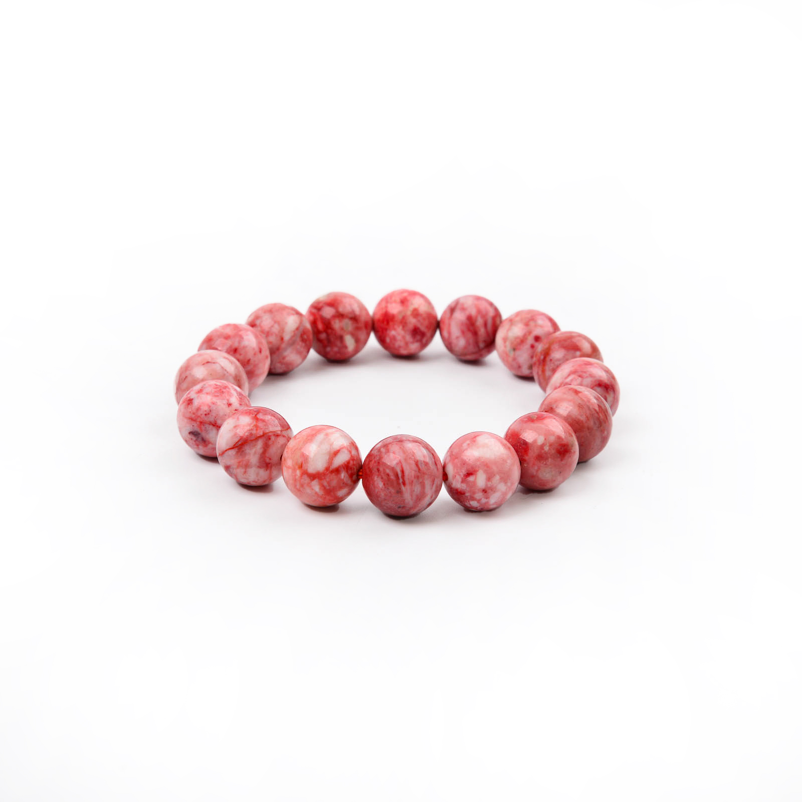 天然红鸡血石手串 原矿石辰朱砂手链饰品朱砂 时彩珠宝厂家直销产品图