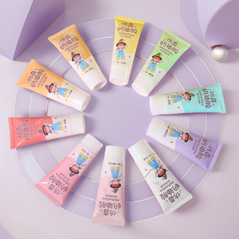 The source factory is good at extruding popular imitation cream glue. diy decorated cream 50g, Guka accessories, phone cases, beauty care details Picture