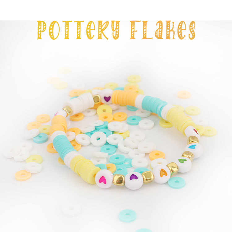 Cross-border soft clay beads, 6mm colored round pieces, 24-color box set, Bohemian-style jewelry bracelet DIY accessories Application Scenario