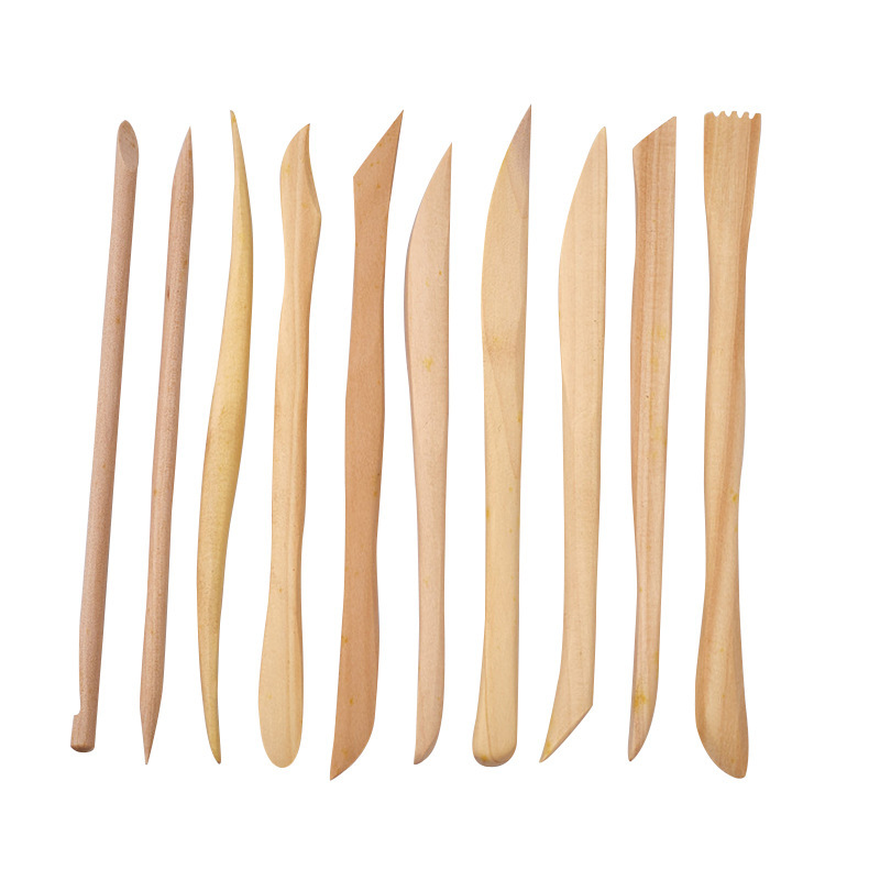 Cross-border best-selling 42-piece set of wooden pottery tools, engraving knives, woodcarving knives, handcrafted clay sculptures, diy pottery tools Specification drawing