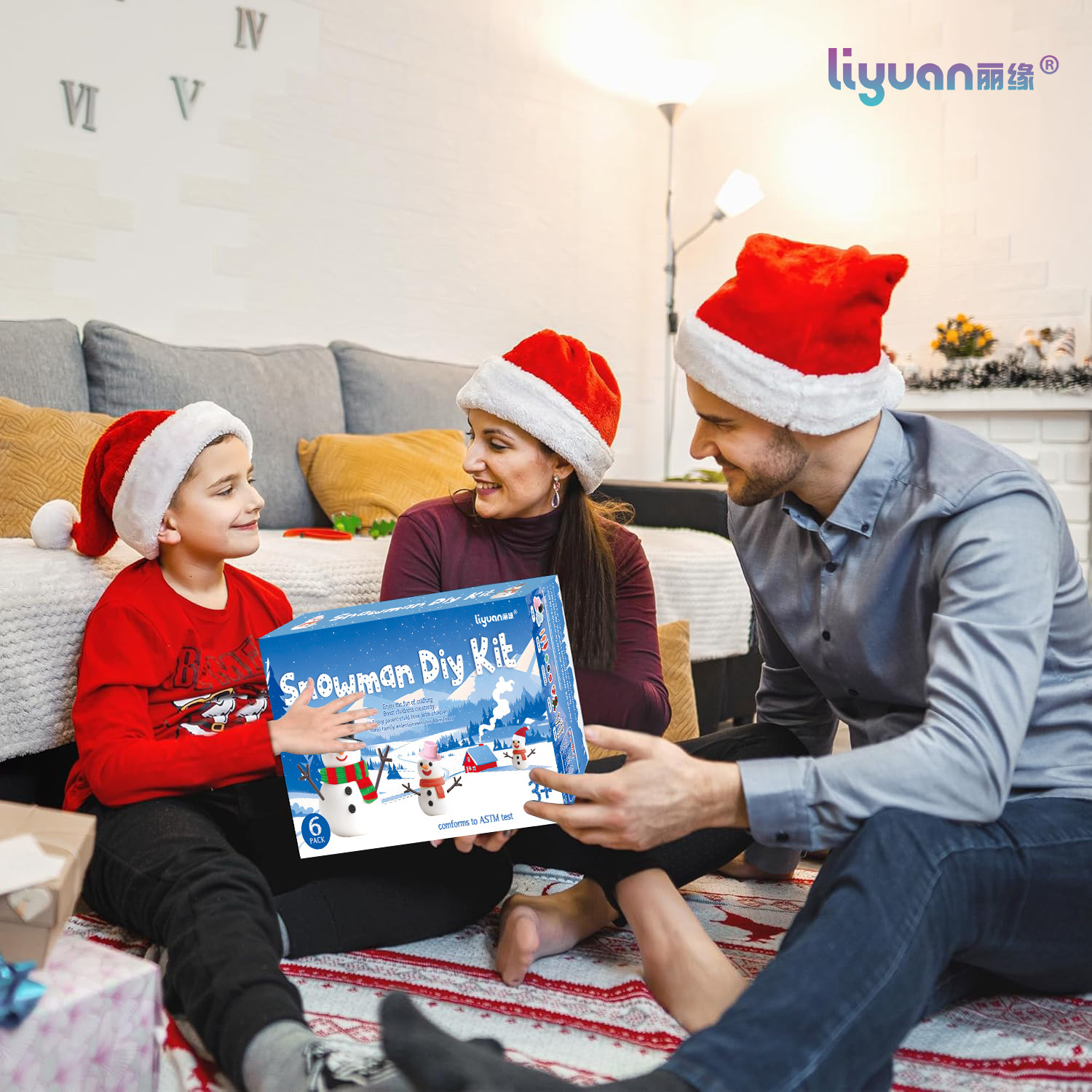 DIY clay snowman making set, Amazon's best-selling Christmas handicrafts, children's air-dried clay toy gift details Picture