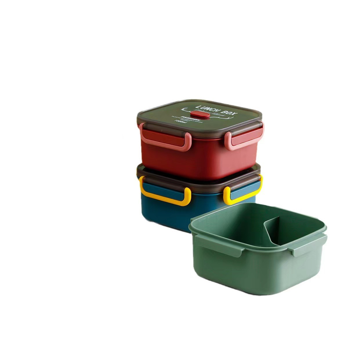 This Japanese-style, simple and high-quality PP lunch box comes with tableware and can be used in a microwave oven. It is a portable lunch box for office workers Item Picture