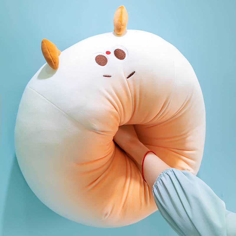 Creative, cute and soft steamed bun dolls for home decoration, children's sleeping cushions, large dolls, and girls' festival gifts full figure